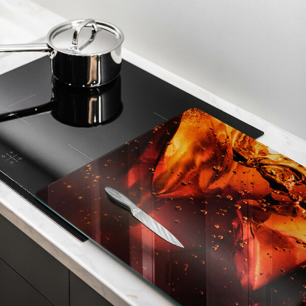 Skärbräda glas modern Cola drink med is