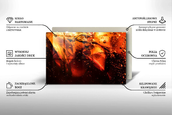 Skärbräda glas modern Cola drink med is