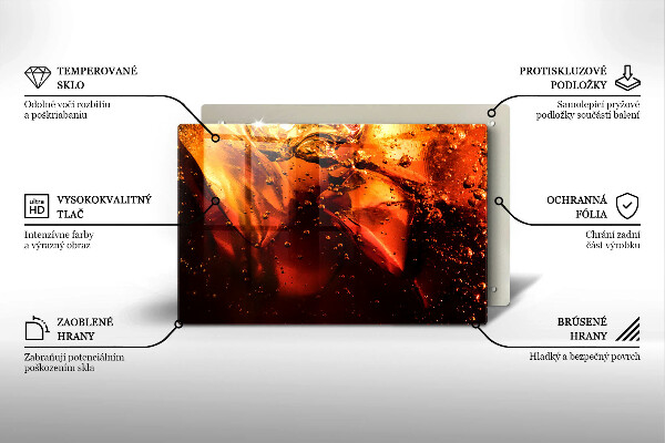 Skärbräda glas modern Cola drink med is