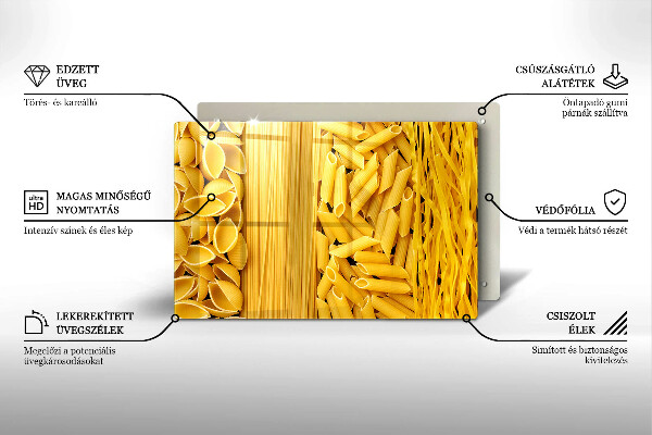 Skärbräda glas modern Pasta