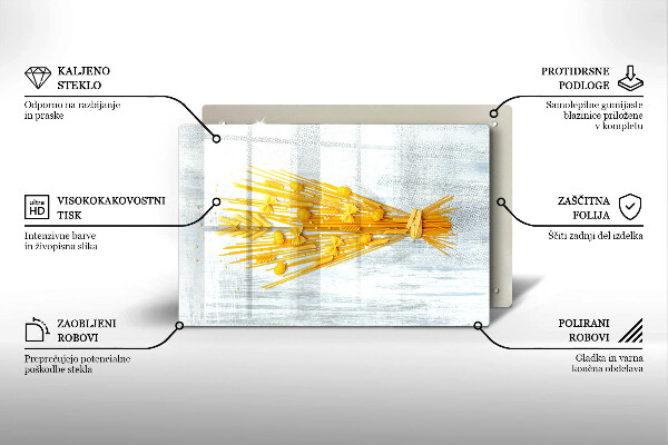 Skärbräda glas modern Pasta