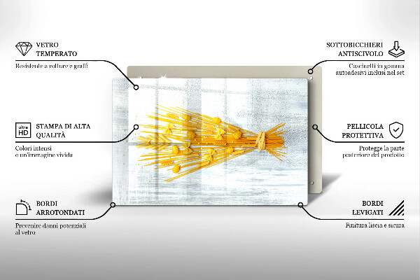 Skärbräda glas modern Pasta