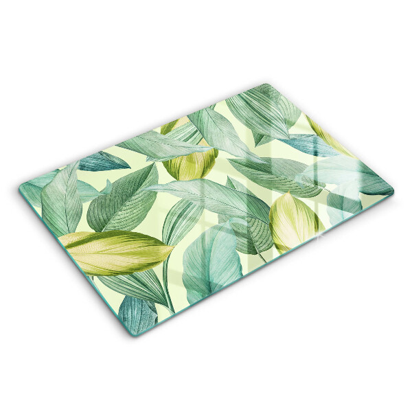Skärbräda glas modern Grönt tropiskt