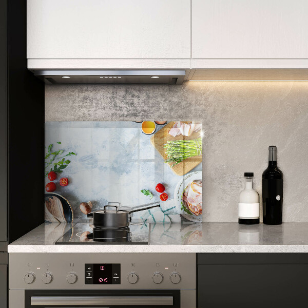 Skärbräda glas modern Ingredienser i köket