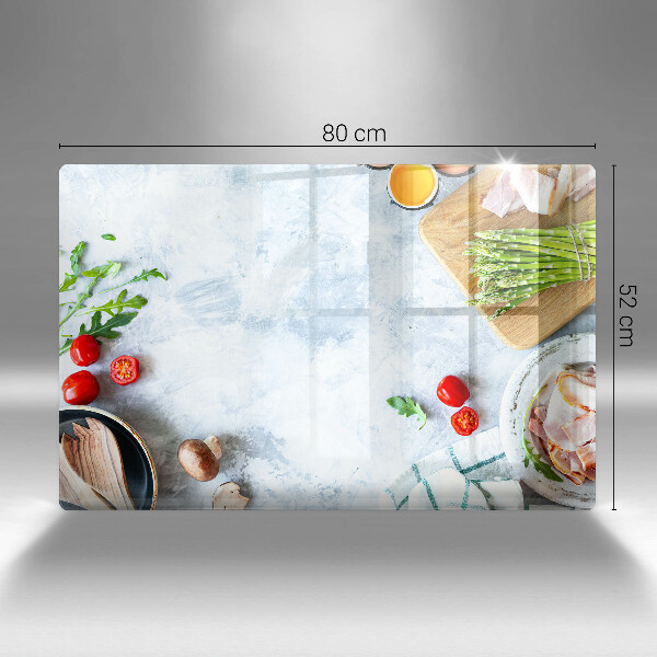 Skärbräda glas modern Ingredienser i köket