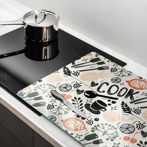 Skärbräda glas modern Kökstema ritning