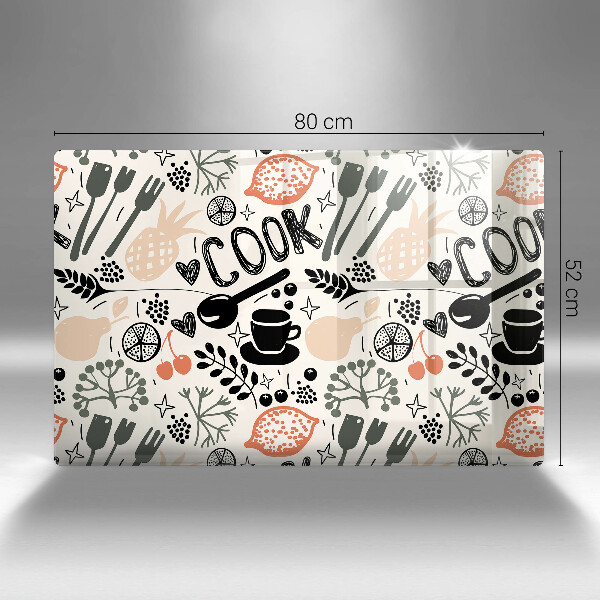 Skärbräda glas modern Kökstema ritning