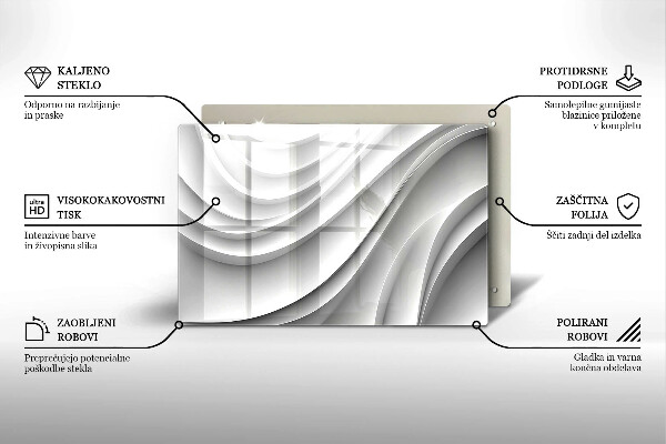 Skärbräda glas modern Geometriska linjer