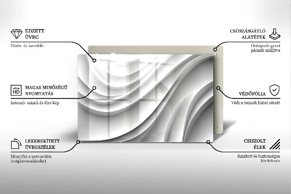 Skärbräda glas modern Geometriska linjer