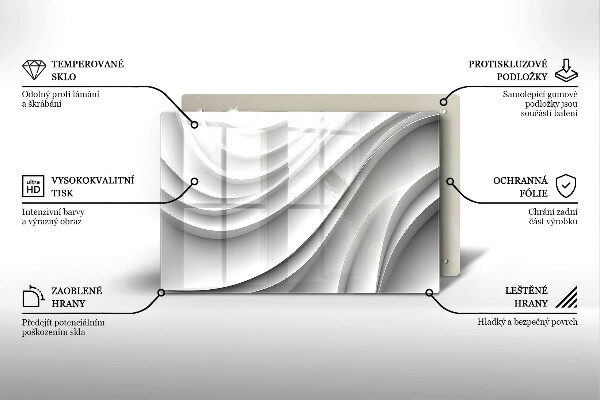 Skärbräda glas modern Geometriska linjer