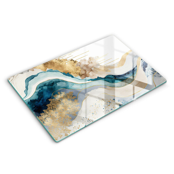 Skärbräda glas modern Färgad marmor