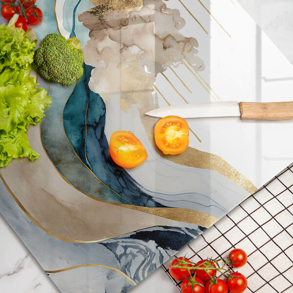 Skärbräda glas modern Färgad marmor