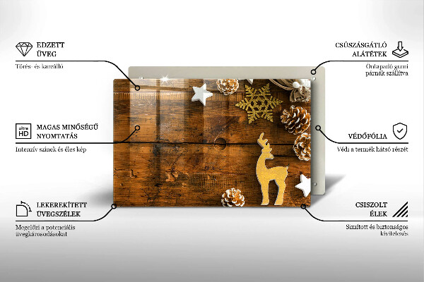 Skärbräda glas modern Juldekorationer