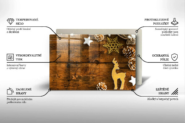 Skärbräda glas modern Juldekorationer