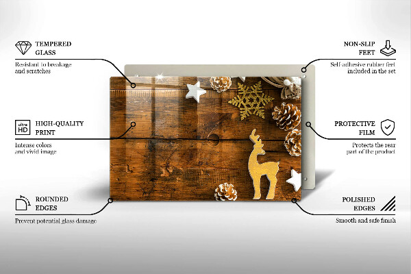 Skärbräda glas modern Juldekorationer