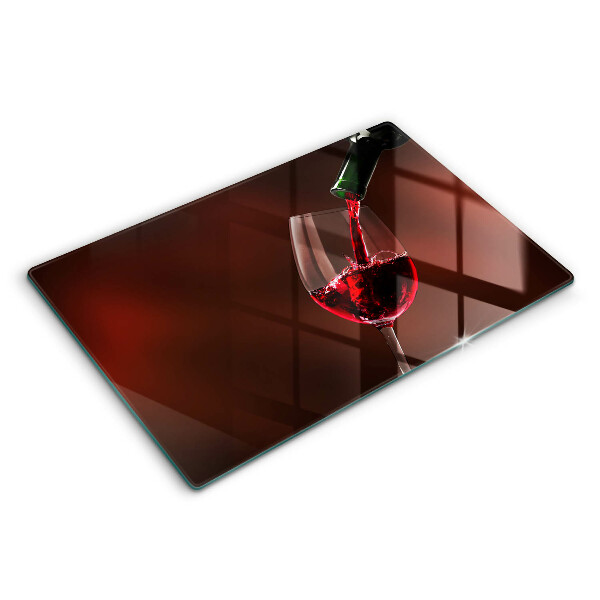 Skärbräda glas modern Ett glas vin