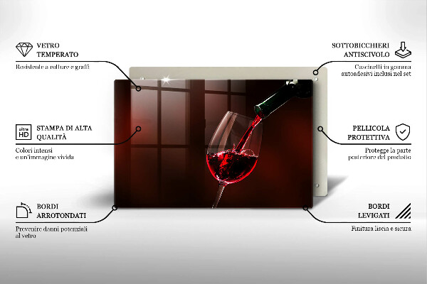 Skärbräda glas modern Ett glas vin