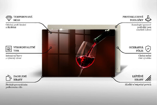 Skärbräda glas modern Ett glas vin