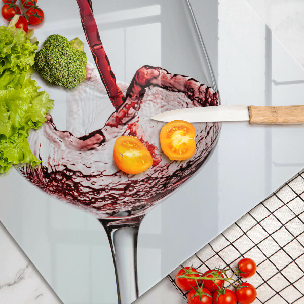 Skärbräda glas modern Rött vin