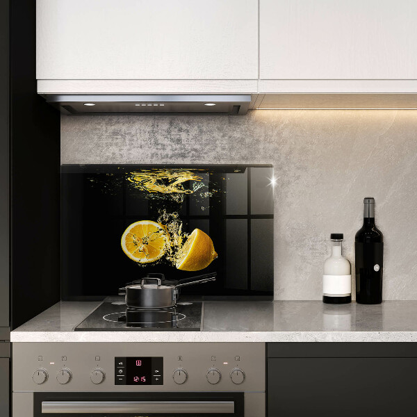 Skärbräda glas modern Saftig citronfrukt