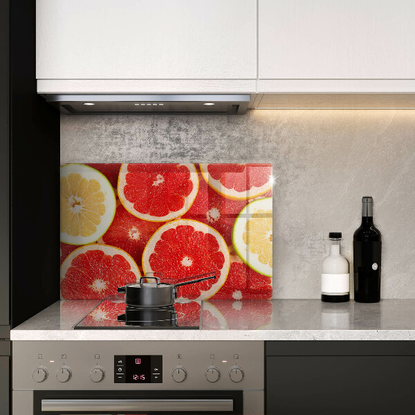 Skärbräda glas modern Grapefruktskivor