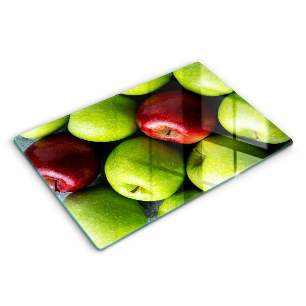 Skärbräda glas modern Saftiga äpplen