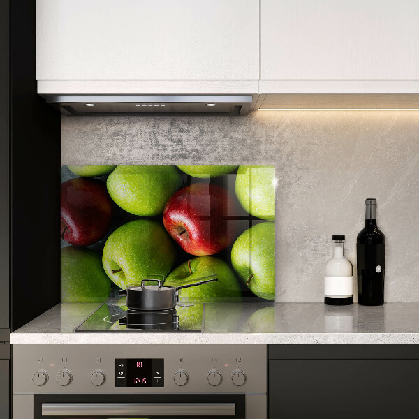 Skärbräda glas modern Saftiga äpplen