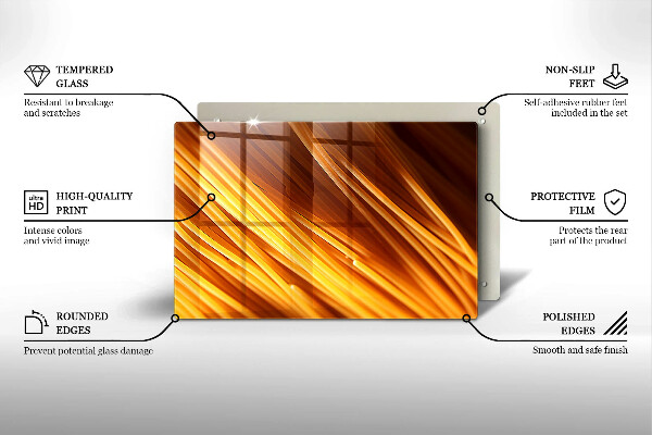 Skärbräda glas modern Spaghetti Pasta