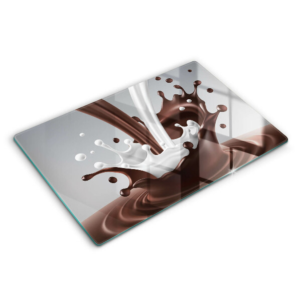 Skärbräda glas modern Mjölk och choklad