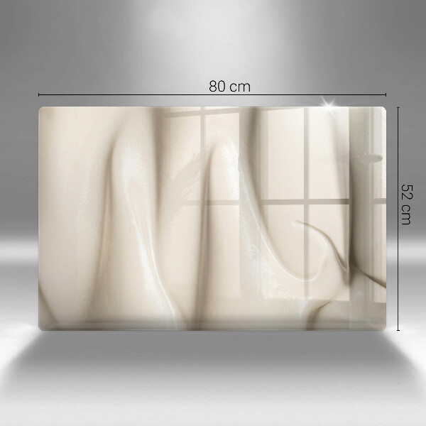 Skärbräda glas modern Krämig glass