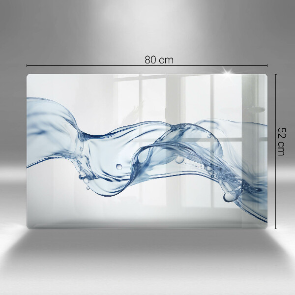 Skärbräda glas modern Kristallklart vatten