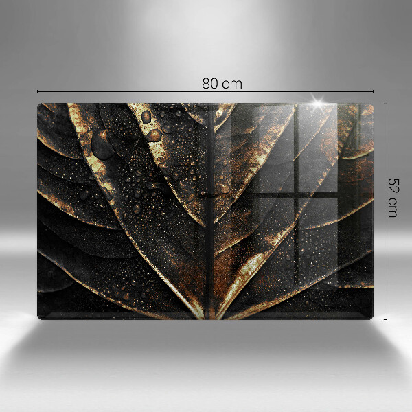 Skärbräda glas modern Bladguld