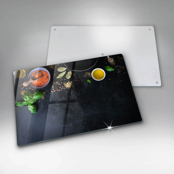 Skärbräda glas modern Skålar med kryddor