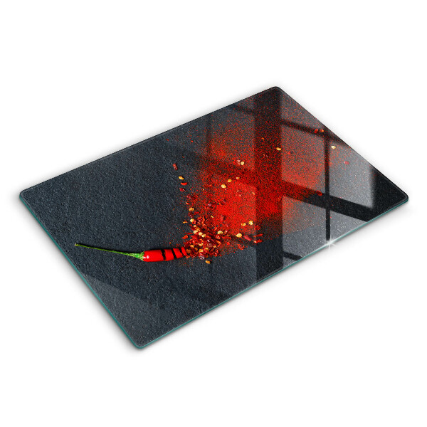 Skärbräda glas modern Chilipeppar