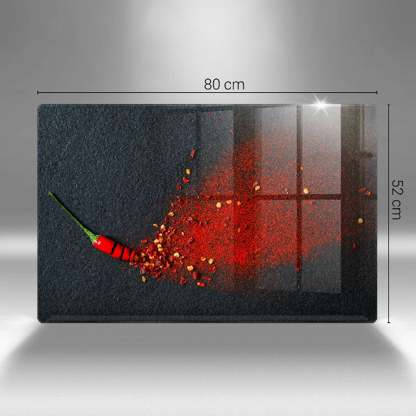 Skärbräda glas modern Chilipeppar