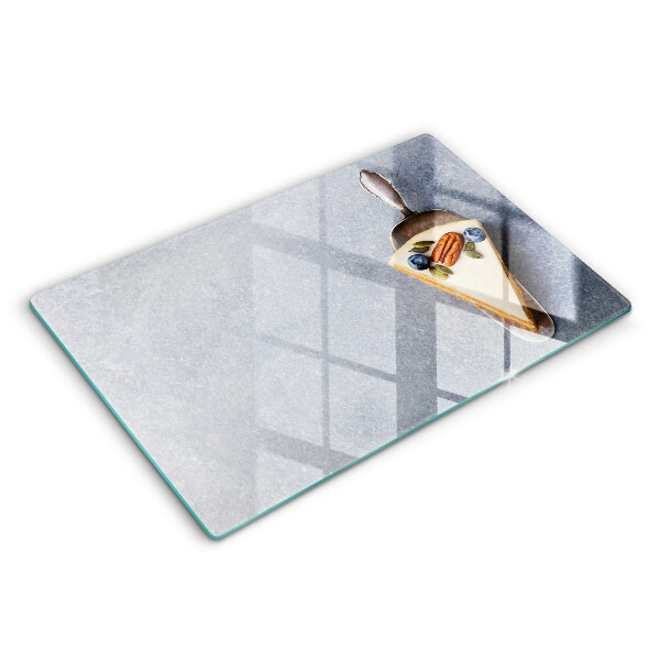 Skärbräda glas modern En bit tårta