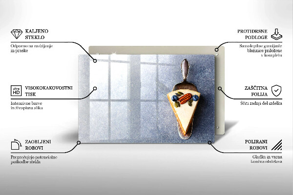Skärbräda glas modern En bit tårta
