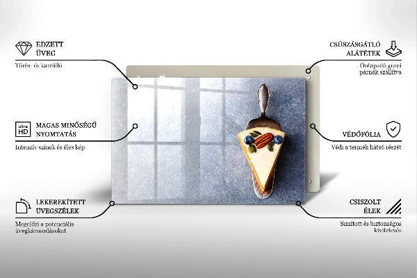 Skärbräda glas modern En bit tårta