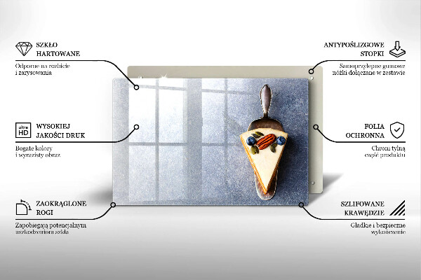 Skärbräda glas modern En bit tårta