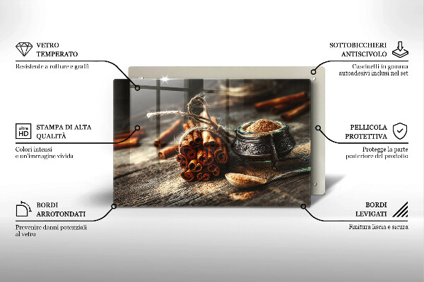 Skärbräda glas modern Vaniljstång