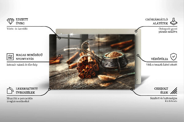 Skärbräda glas modern Vaniljstång