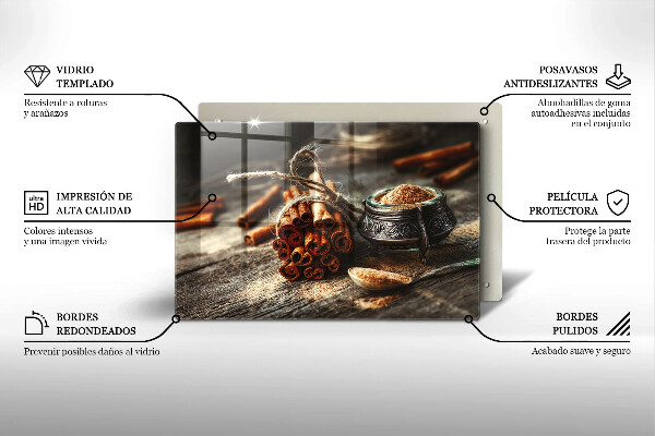 Skärbräda glas modern Vaniljstång