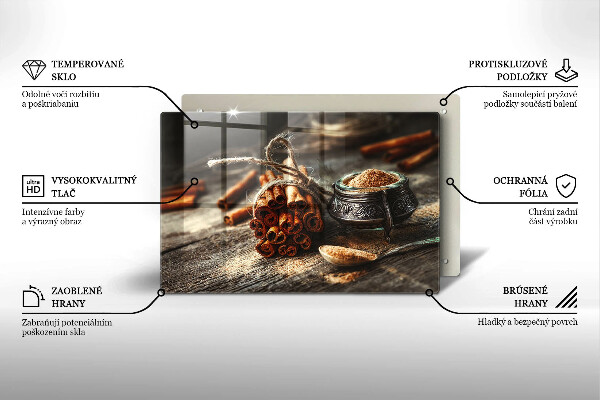 Skärbräda glas modern Vaniljstång