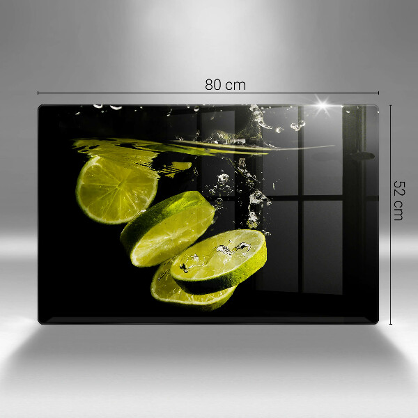 Skärbräda glas modern Lime i vatten