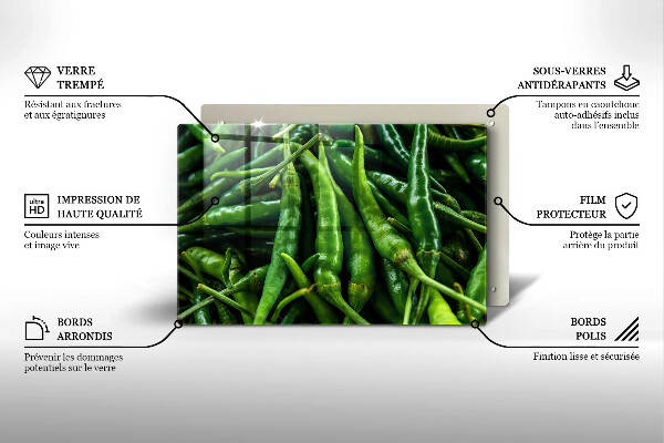 Skärbräda glas modern Ärtskidor