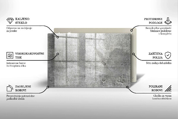 Skärbräda glas modern Betongstruktur