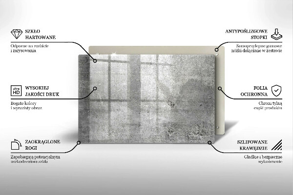 Skärbräda glas modern Betongstruktur