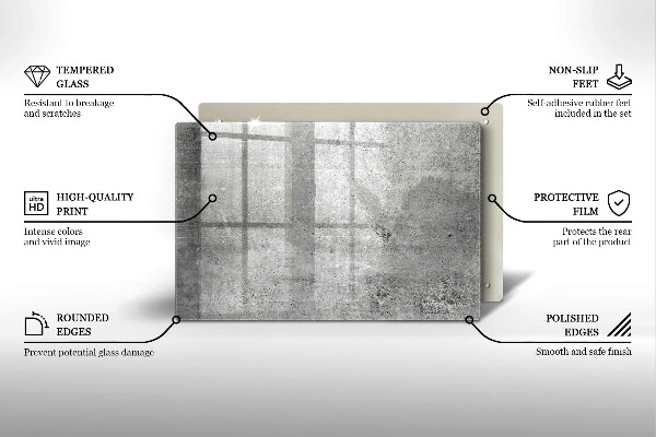 Skärbräda glas modern Betongstruktur