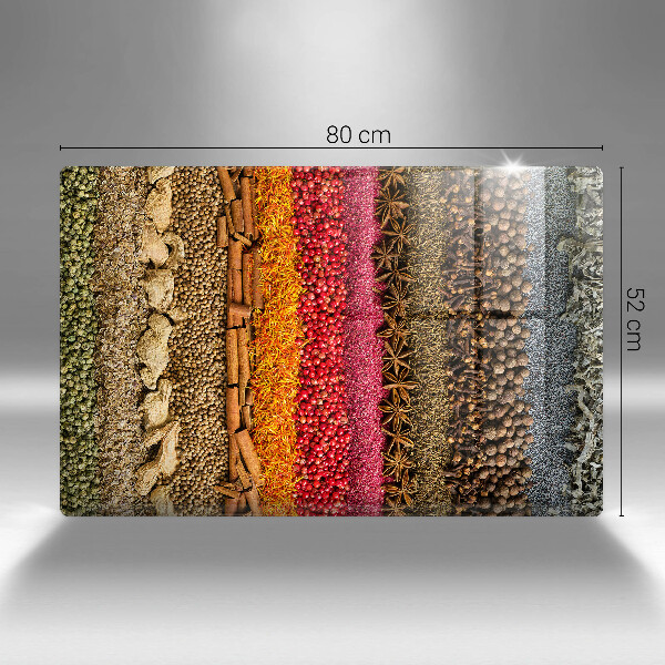 Skärbräda glas modern Färgglada kryddor