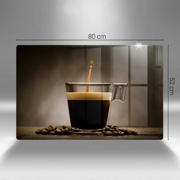 Skärbräda glas modern Glas och kaffebönor